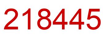 Number 218445 red image