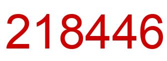 Number 218446 red image