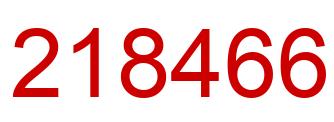Number 218466 red image