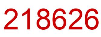 Number 218626 red image