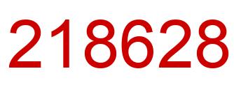 Number 218628 red image