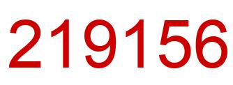 Number 219156 red image