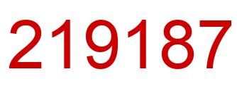 Number 219187 red image