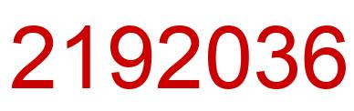 Number 2192036 red image