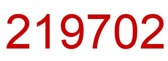 Number 219702 red image