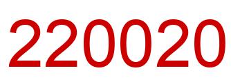 Number 220020 red image