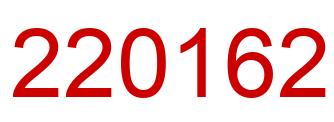 Number 220162 red image