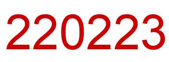 Number 220223 red image