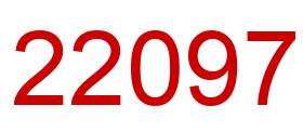 Number 22097 red image