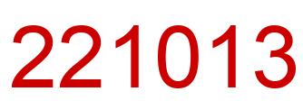 Number 221013 red image