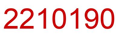 Number 2210190 red image