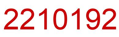 Number 2210192 red image