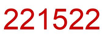 Number 221522 red image