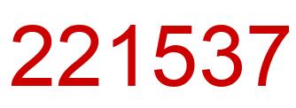 Number 221537 red image