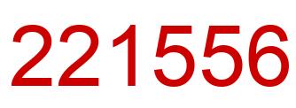 Number 221556 red image