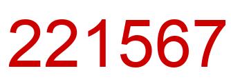 Number 221567 red image