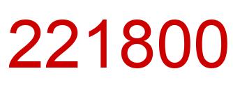 Número 221800 imagen rojo