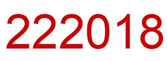 Número 222018 imagen rojo