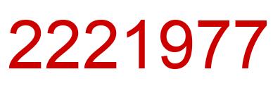 Number 2221977 red image