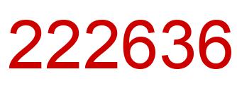 Number 222636 red image