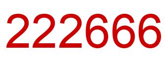 Number 222666 red image
