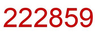 Number 222859 red image