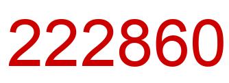 Number 222860 red image