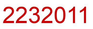 Number 2232011 red image