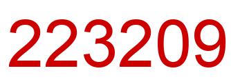 Number 223209 red image