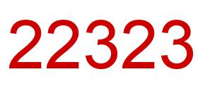 Number 22323 red image