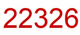 Número 22326 imagen rojo