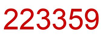 Number 223359 red image