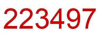 Number 223497 red image