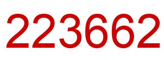 Number 223662 red image
