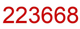Number 223668 red image