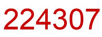 Number 224307 red image