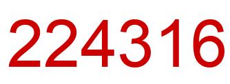 Number 224316 red image