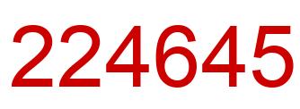 Number 224645 red image