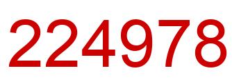 Number 224978 red image
