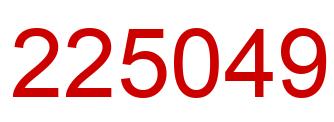 Number 225049 red image