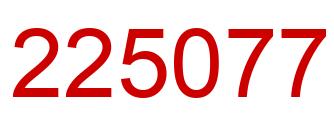 Number 225077 red image
