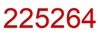 Number 225264 red image