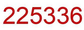 Number 225336 red image