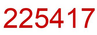 Number 225417 red image