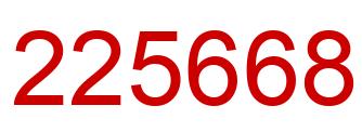 Número 225668 imagen rojo
