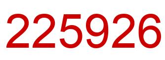 Number 225926 red image