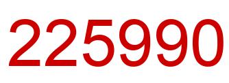 Number 225990 red image
