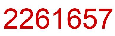 Number 2261657 red image