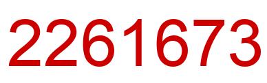 Number 2261673 red image