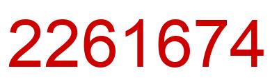 Number 2261674 red image